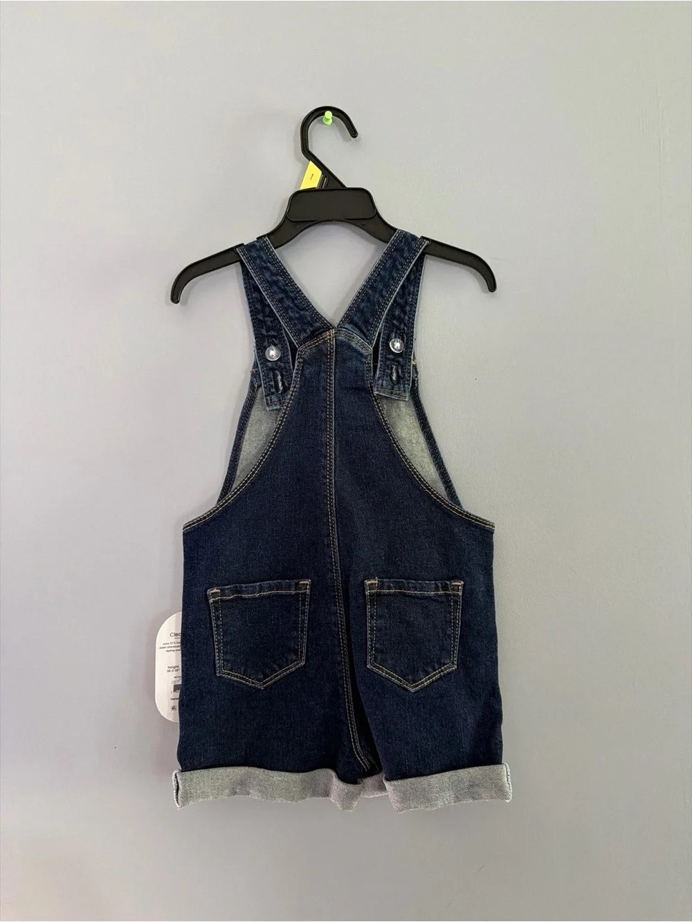 wonder nation Dark Blue Denim Heart Overall Shorts